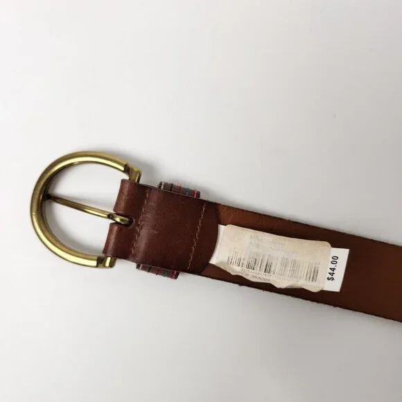 Fossil Belt Womens S Brown Southwest Embroidered Boho Western Cowgirl Rustic - Picture 5 of 10